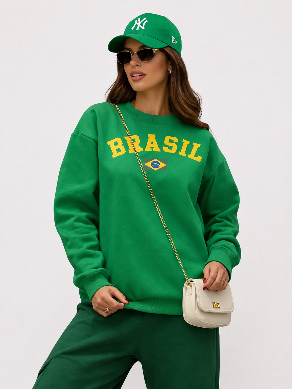 Moletom Feminino Brasil Copa Do Mundo Casual