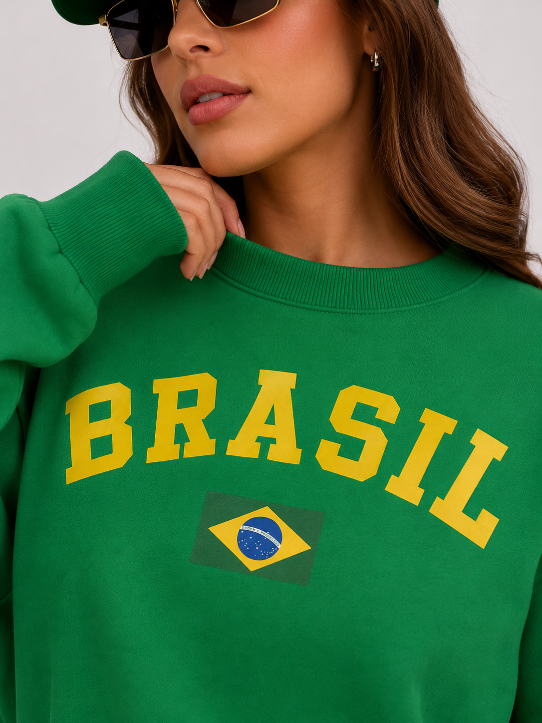 Moletom Feminino Brasil Copa Do Mundo Casual