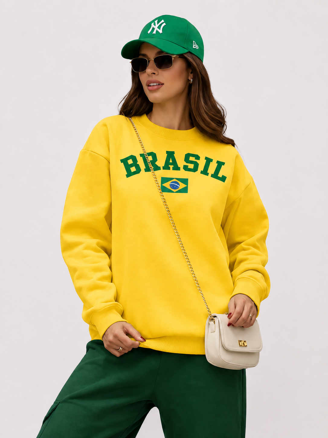 Moletom Feminino Brasil Copa Do Mundo Casual