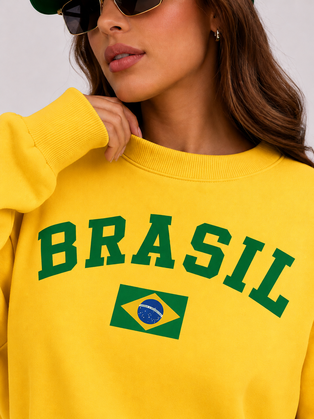 Moletom Feminino Brasil Copa Do Mundo Casual