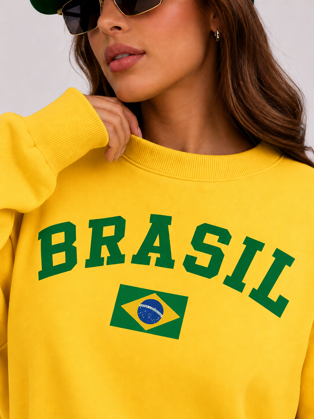 Moletom Feminino Brasil Copa Do Mundo Casual