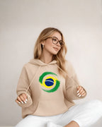 Moletom Feminino Brasil Estampa Frontal Casual