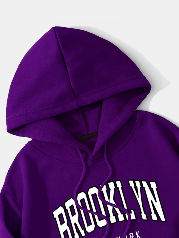 Moletom Brooklyn Cropped Com Capuz Estilo College