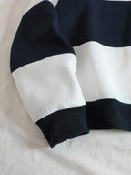 Moletom Rugby Listrado Com Gola E Meio Zíper