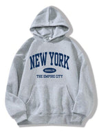 Moletom New York Brooklyn Com Capuz Peluciado