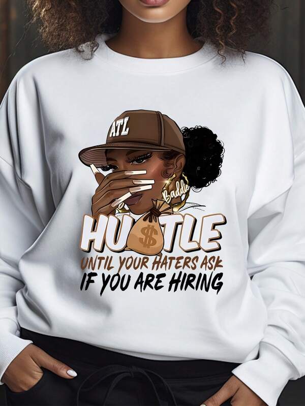 Moletom Oversized Hustle Graphic Streetwear