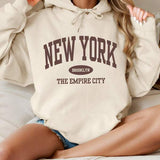 Moletom New York Brooklyn Com Capuz Peluciado