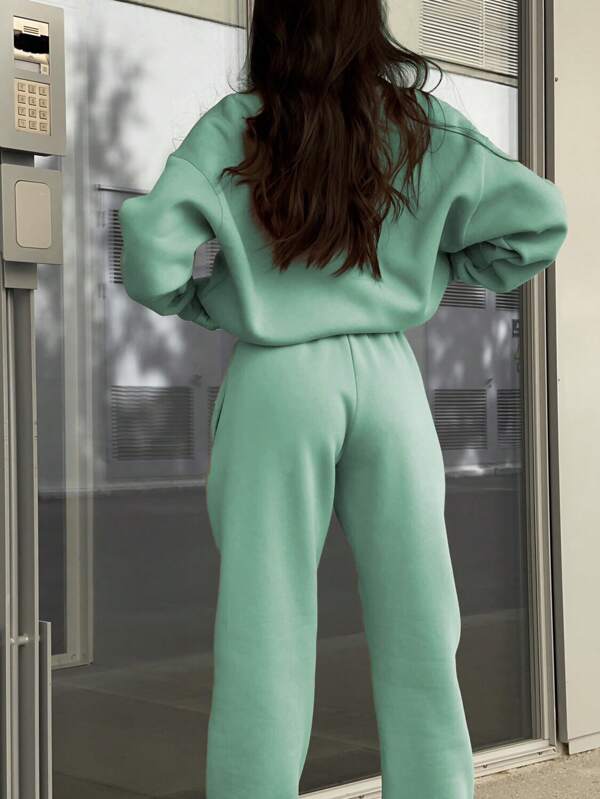 Conjunto Moletom Com Gola Half Zip E Calça Jogger