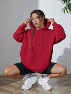 Moletom Amplo Com Capuz Estilo Athleisure