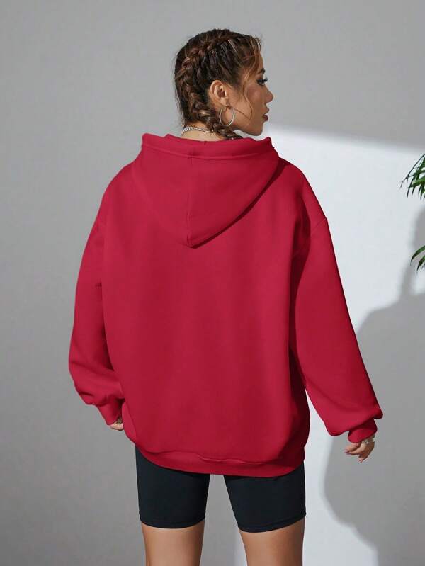 Moletom Amplo Com Capuz Estilo Athleisure