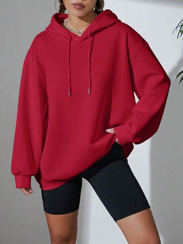 Moletom Amplo Com Capuz Estilo Athleisure