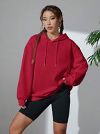 Moletom Amplo Com Capuz Estilo Athleisure