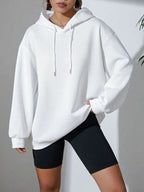 Moletom Amplo Com Capuz Estilo Athleisure