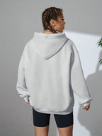 Moletom Amplo Com Capuz Estilo Athleisure