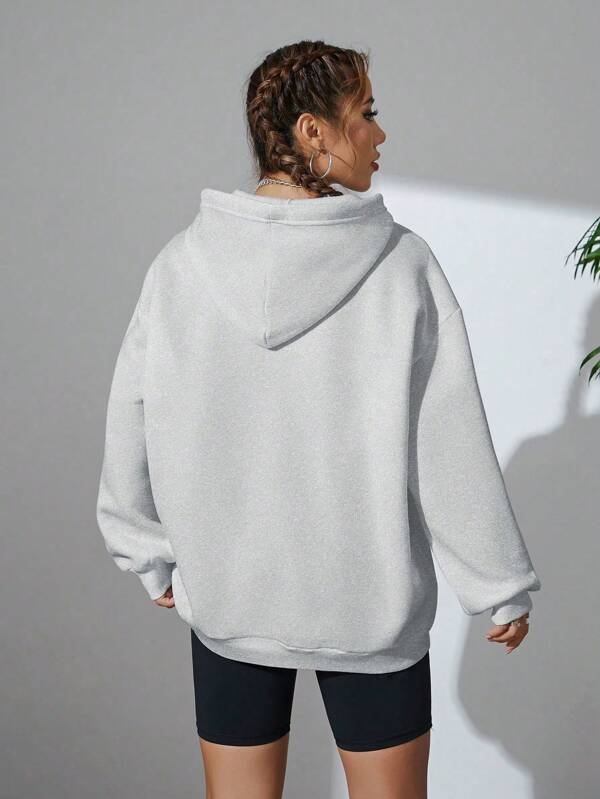 Moletom Amplo Com Capuz Estilo Athleisure