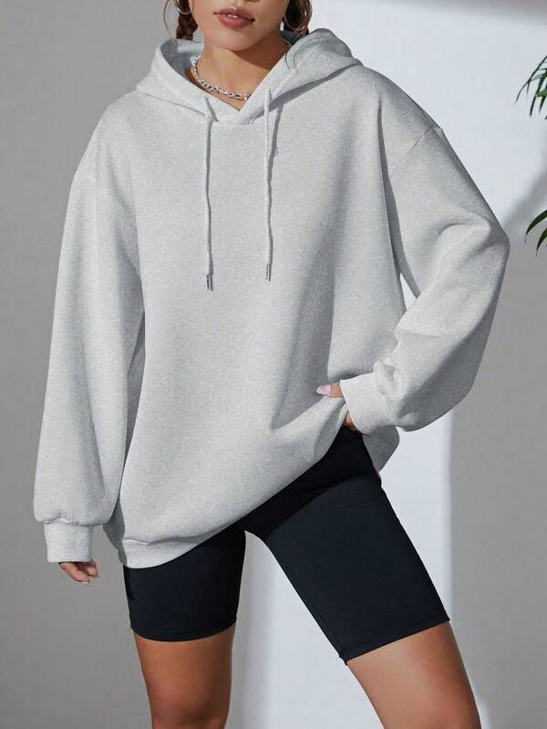 Moletom Amplo Com Capuz Estilo Athleisure