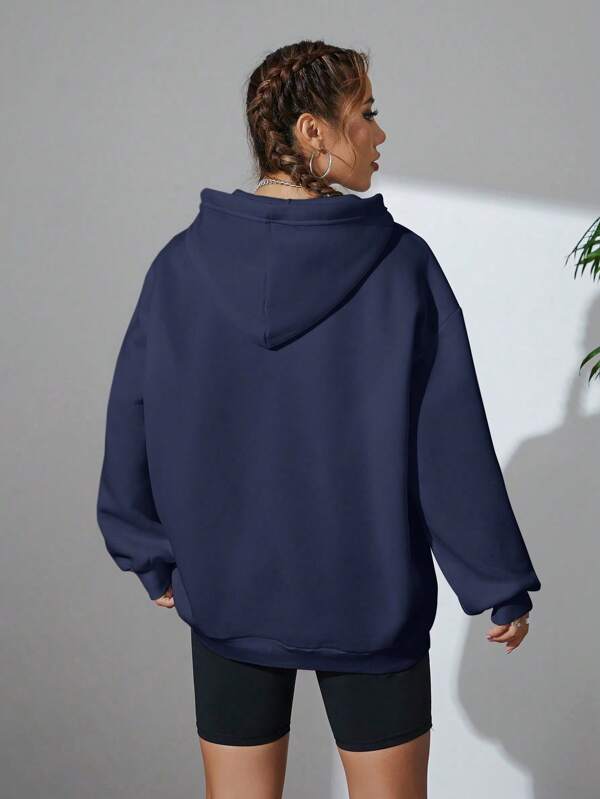 Moletom Amplo Com Capuz Estilo Athleisure