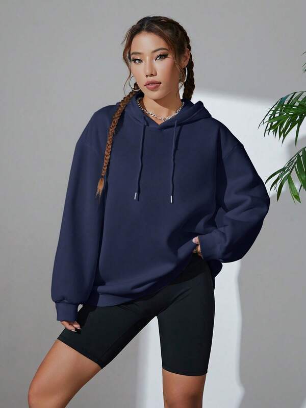 Moletom Amplo Com Capuz Estilo Athleisure