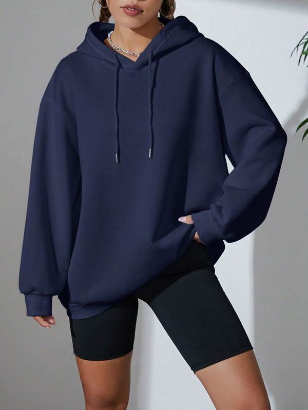 Moletom Amplo Com Capuz Estilo Athleisure