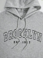 Moletom Brooklyn Estampa College Com Bolso Canguru