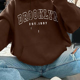 Moletom Brooklyn Estampa College Com Bolso Canguru