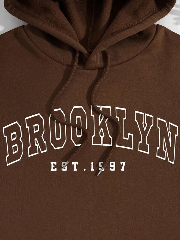 Moletom Brooklyn Estampa College Com Bolso Canguru