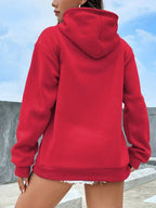 Moletom Casual Com Capuz E Bolso Frontal