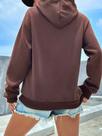 Moletom Casual Com Capuz E Bolso Frontal