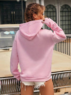 Moletom Casual Com Capuz E Bolso Frontal