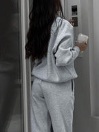 Conjunto Moletom Com Gola Half Zip E Calça Jogger