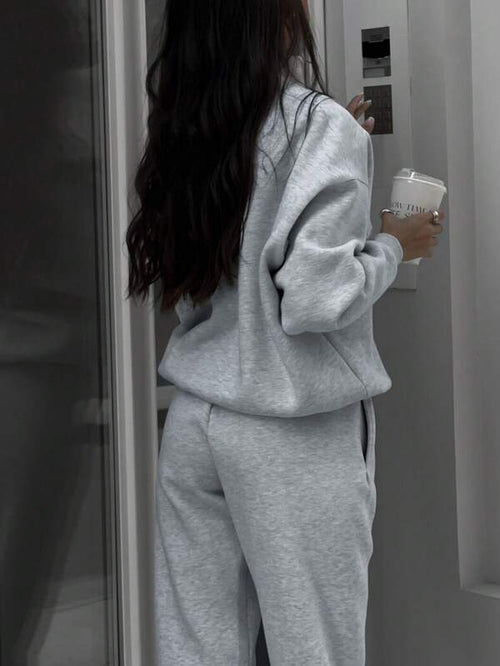 Conjunto Moletom Com Gola Half Zip E Calça Jogger