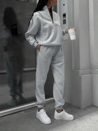 Conjunto Moletom Com Gola Half Zip E Calça Jogger