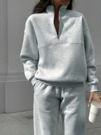 Conjunto Moletom Com Gola Half Zip E Calça Jogger
