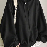 Moletom Oversized Com Capuz E Manga Bufante