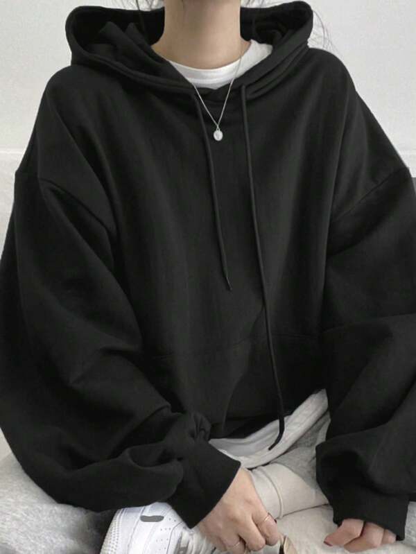 Moletom Oversized Com Capuz E Manga Bufante