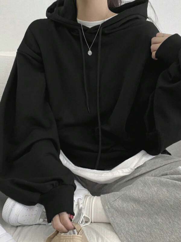 Moletom Oversized Com Capuz E Manga Bufante