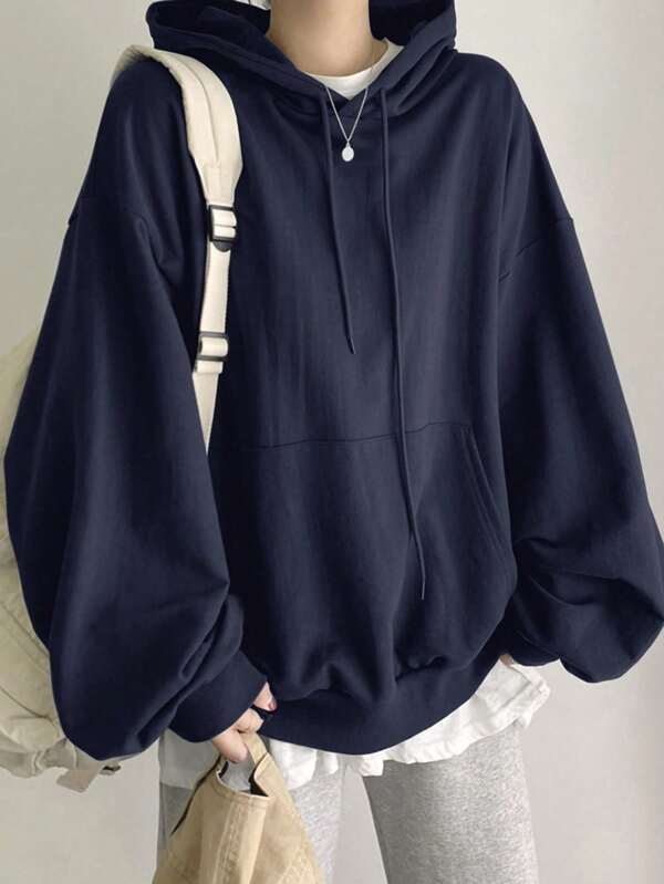 Moletom Oversized Com Capuz E Manga Bufante