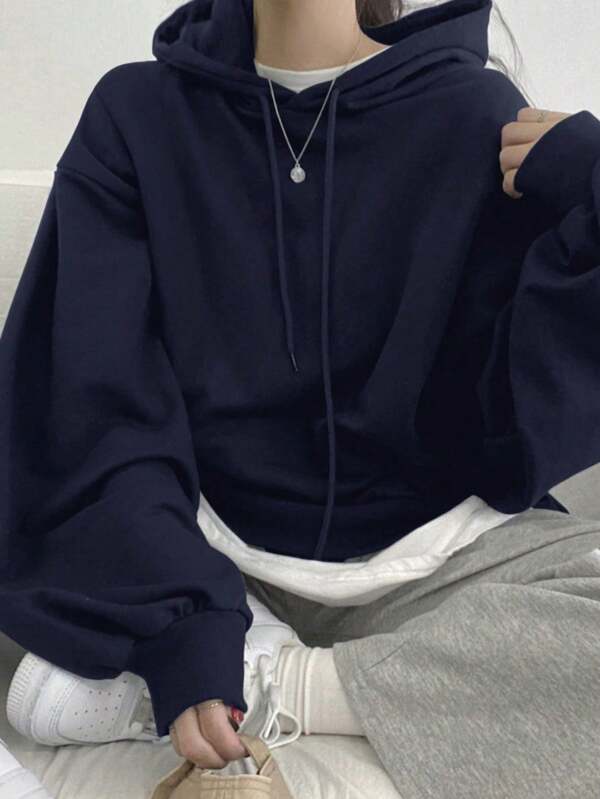 Moletom Oversized Com Capuz E Manga Bufante