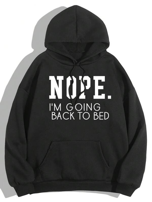 Moletom Nope Estampa Frontal Com Capuz Oversized