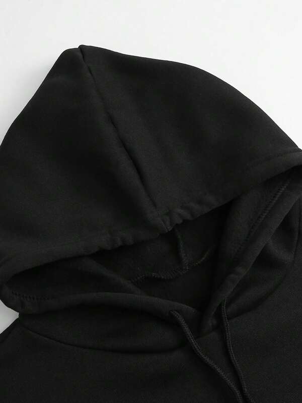 Moletom Nope Estampa Frontal Com Capuz Oversized