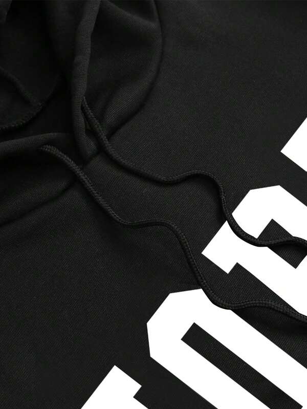 Moletom Nope Estampa Frontal Com Capuz Oversized