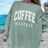 Moletom Coffee Weather Sem Capuz Estilo College