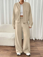 Conjunto Moletom Com Zíper E Calça Pantalona