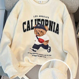 Moletom California Ursinho Com Estampa Streetwear