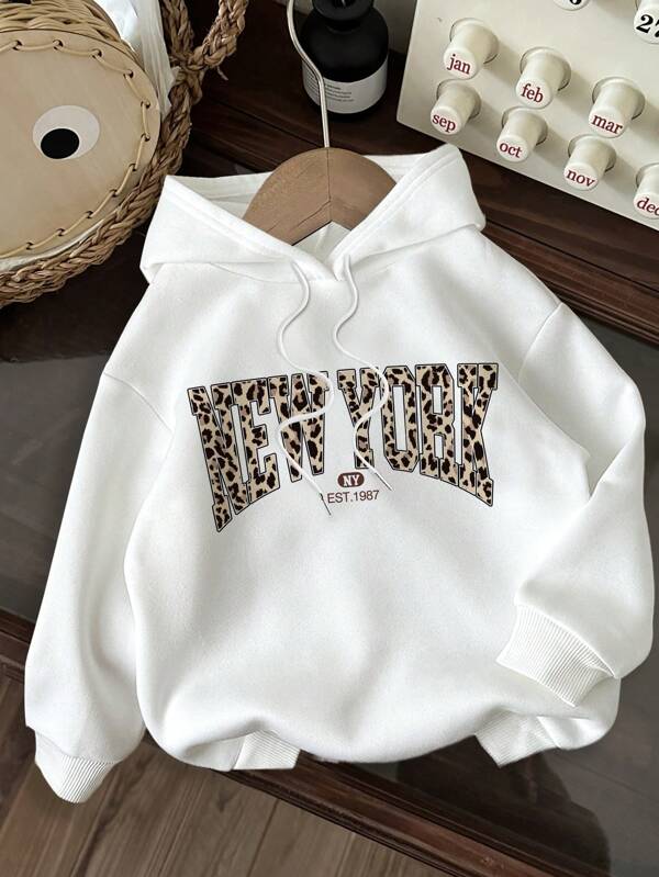 Moletom New York Animal Print Com Capuz