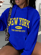 Moletom New York Brooklyn Com Capuz Peluciado