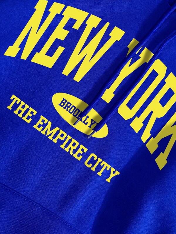 Moletom New York Brooklyn Com Capuz Peluciado