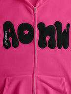 Moletom Com Zíper Star Bubble Streetwear