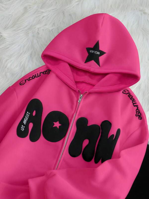 Moletom Com Zíper Star Bubble Streetwear