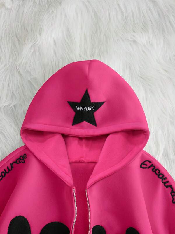 Moletom Com Zíper Star Bubble Streetwear